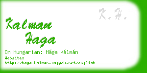 kalman haga business card